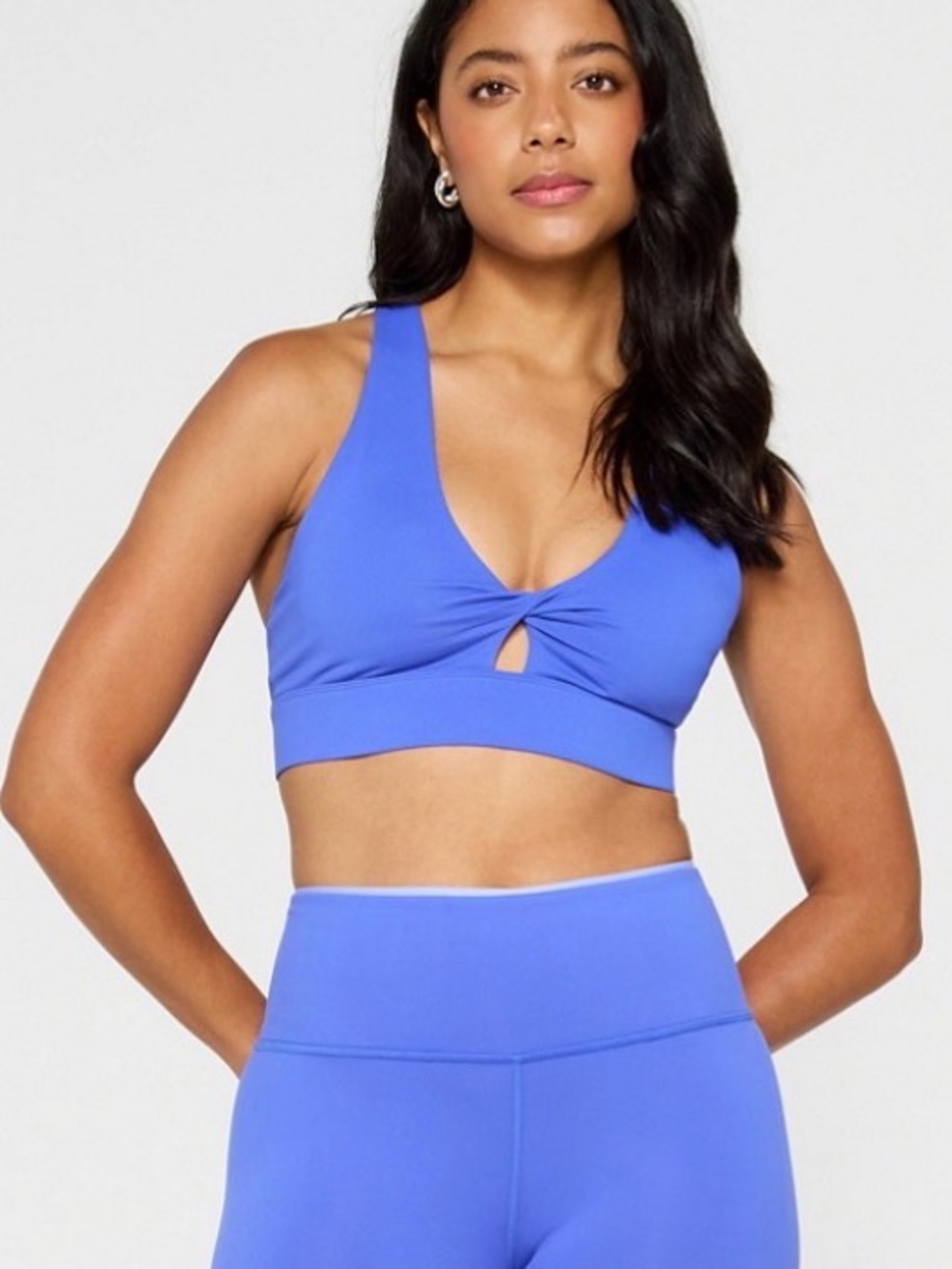 Fabletics Oasis Twist Medium Impact Sports Bra, Size M